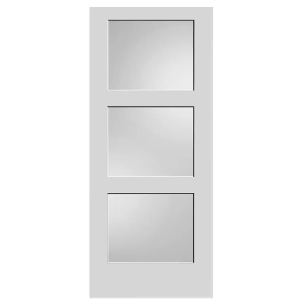 3 Panel Solid Core Door (Frosted Glass) 80” height